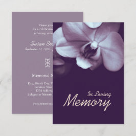 In Loving Memory Orchid DP Funeral Aankondiging
