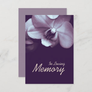 In Loving Memory Orchid DP Funeral Aankondiging