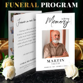 In Loving Memory Orde van ServiceFoto Begrafenis Programma