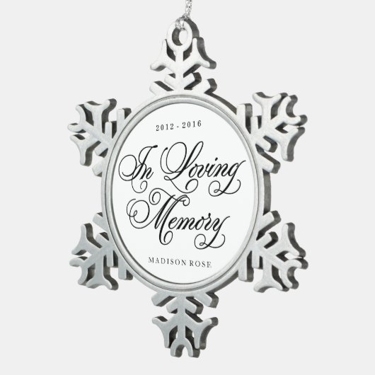 In Loving Memory Ornament Keepomwille (Rechts)