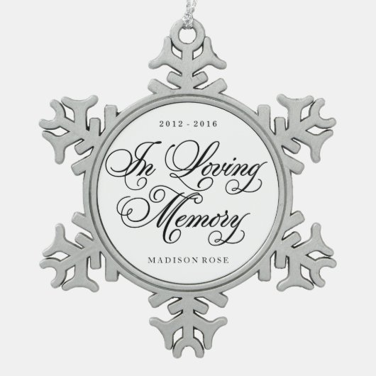 In Loving Memory Ornament Keepomwille (Voorkant)