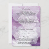 In Loving Memory Paarse begrafenis Dank u kaart (Achterkant)