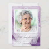 In Loving Memory Paarse begrafenis Dank u kaart (Voorkant)