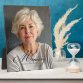 "In Loving Memory" Pasfoto-rouwbord Fotoplaat (Zijkant)