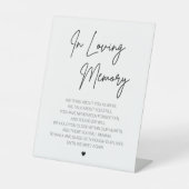 In Loving Memory Pedestal Sign Reclamebord Met Voetstuk (Voorkant)