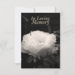 In Loving memory Peony Celebration of Life Kaart