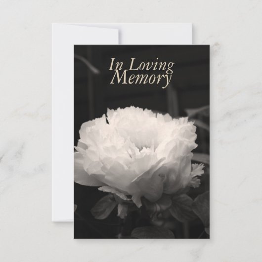 In Loving memory Peony Celebration of Life Kaart