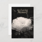 In Loving memory Peony Celebration of Life Kaart