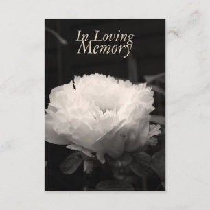 In Loving memory Peony Celebration of Life Kaart