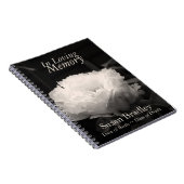 In Loving Memory Peony Funeral Notitieboek (Rechterzijde)