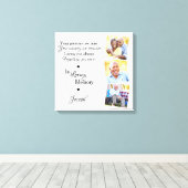 In Loving Memory Personalized 3 Foto Memorial Canvas Afdruk (Insitu (Houten vloer))