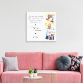 In Loving Memory Personalized 3 Foto Memorial Canvas Afdruk (Insitu (Woonkamer))