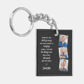 In Loving Memory Personalized 3 Foto Memorial Sleutelhanger (Voorkant Links)