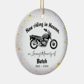 In Loving Memory | Personalized Motocycle Ornament (Rechts)