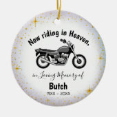 In Loving Memory | Personalized Motocycle Ornament (Voorkant)