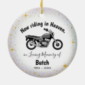 In Loving Memory | Personalized Motocycle Ornament (Achterkant)