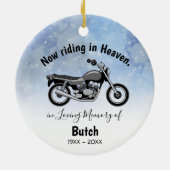 In Loving Memory Personalized Motorcycle Ornament (Achterkant)