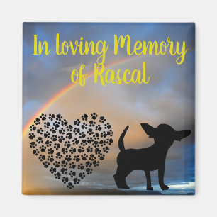 In Loving Memory Personalized Name Memorial Dog Magneet