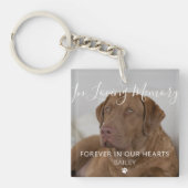 In Loving Memory Personalized Pet Loss Gift Photo Sleutelhanger (voorkant)