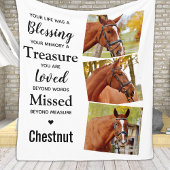 In Loving Memory PET Memorial Custom 3 Afbeeldinge Fleece Deken