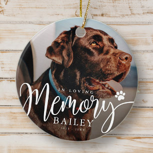 In Loving Memory Pet Memorial Moderne eenvoudige f Keramisch Ornament