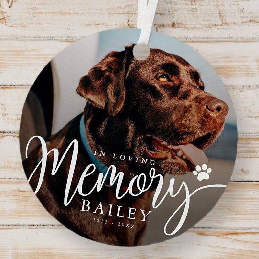 In Loving Memory Pet Memorial Moderne eenvoudige f Metalen Ornament