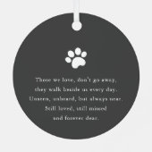 In Loving Memory Pet Memorial Moderne eenvoudige f Metalen Ornament (Achterkant)