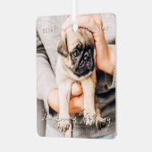 In Loving Memory Pet Memorial Simple Modern Photo Metalen Ornament (Voorkant links)