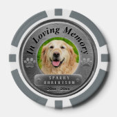 In Loving Memory Pet Pocket Foto Herinnering Poker Chips (Voorkant)