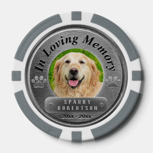 In Loving Memory Pet Pocket Foto Herinnering Poker Chips