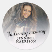 In loving memory photo button ronde sticker (Voorkant)