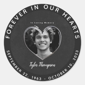 In Loving Memory Photo Classic Round Sticker