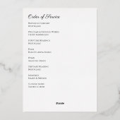 In Loving Memory Photo Eenvoudige volgorde van ser Folie Uitnodiging (Achterkant)