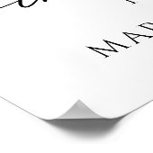 In Loving Memory Photo Elegant Script Funeral Poster (Hoek)