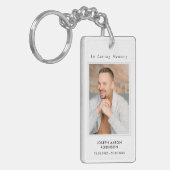 In Loving Memory Photo Funeral Memorial Keepsake Sleutelhanger (Voorkant Links)