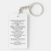 In Loving Memory Photo Funeral Memorial Keepsake Sleutelhanger (achterkant)