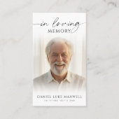 In Loving Memory Photo Funeral Prayer Card Visitekaartje (Voorkant)