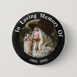 In Loving Memory Photo Herembrance Memorial Ronde Button 5,7 Cm