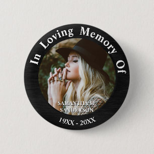 In Loving Memory Photo Herembrance Memorial Ronde Button 5,7 Cm