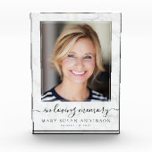 In Loving Memory Photo Marble Memorial Fotoblokken (Voorkant)