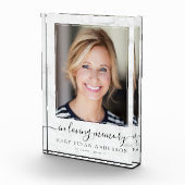In Loving Memory Photo Marble Memorial Fotoblokken (Rechts)