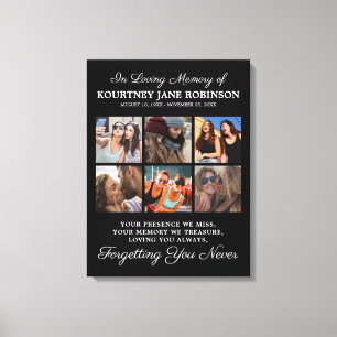 In Loving Memory Photo Memorial Canvas Afdruk