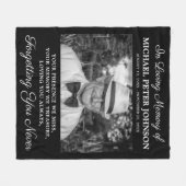 In Loving Memory Photo Memorial Fleece Deken (Voorkant (Horizontaal))