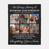 In Loving Memory Photo Memorial Fleece Deken (Voorkant)