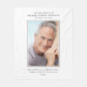 In Loving Memory Photo Memorial Fleece Deken (Voorkant)