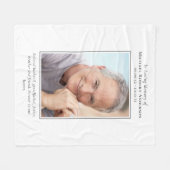 In Loving Memory Photo Memorial Fleece Deken (Voorkant (Horizontaal))
