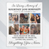 In Loving Memory Photo Memorial Fleece Deken