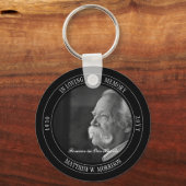 In Loving Memory Photo Memorial | Funeral Black Sleutelhanger (Voorkant)