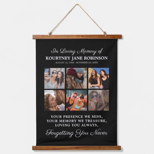 In Loving Memory Photo Memorial Hangend Wandkleed (Voorkant)