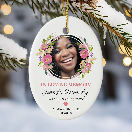 In Loving Memory Photo Memorial Keramisch Ornament